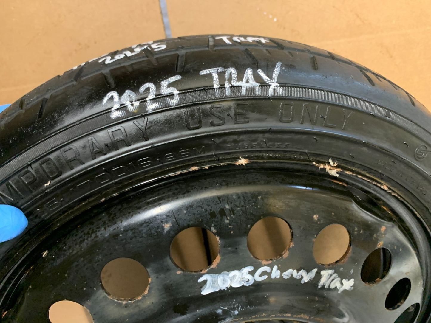 2024-2025 Chevrolet Trax 16" Spare Tire Wheel Compact Donut T125/70D16 96M