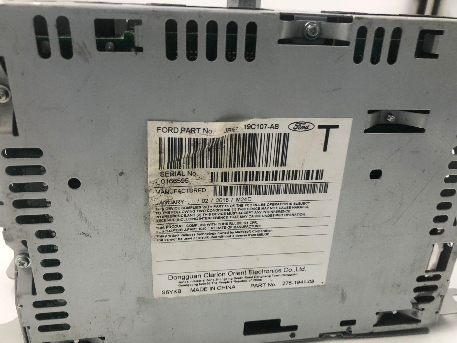 2018-2019 Ford Explorer AM FM CD Player Radio Receiver OEM A04B21080