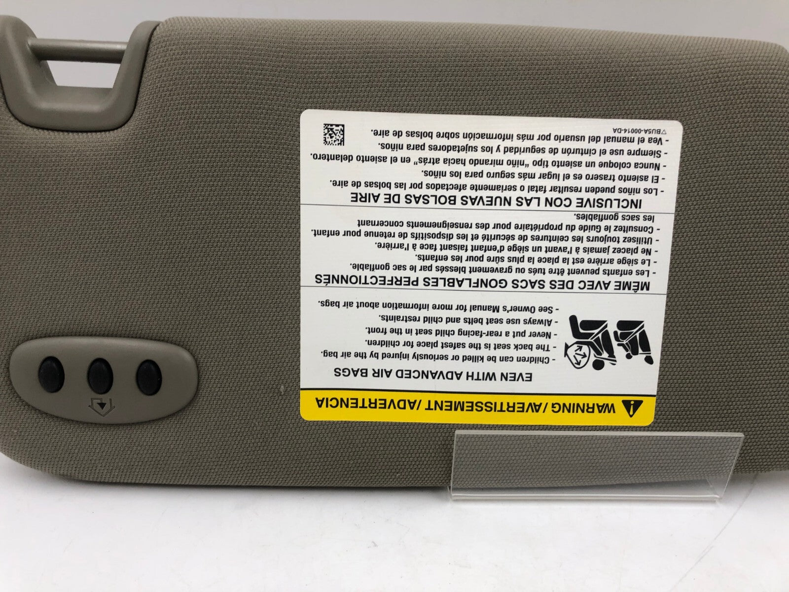 2018-2020 Lincoln MKZ Driver Sun Visor Illuminated Gray OEM C01B42004