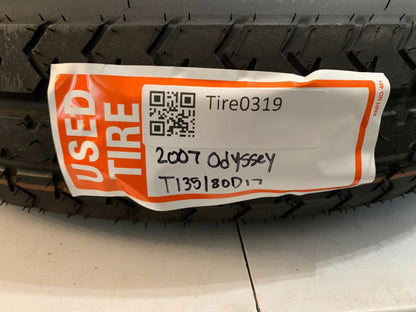 2005-2010 Honda Odyssey 17" Spare Tire Wheel Compact Donut T135/80D17