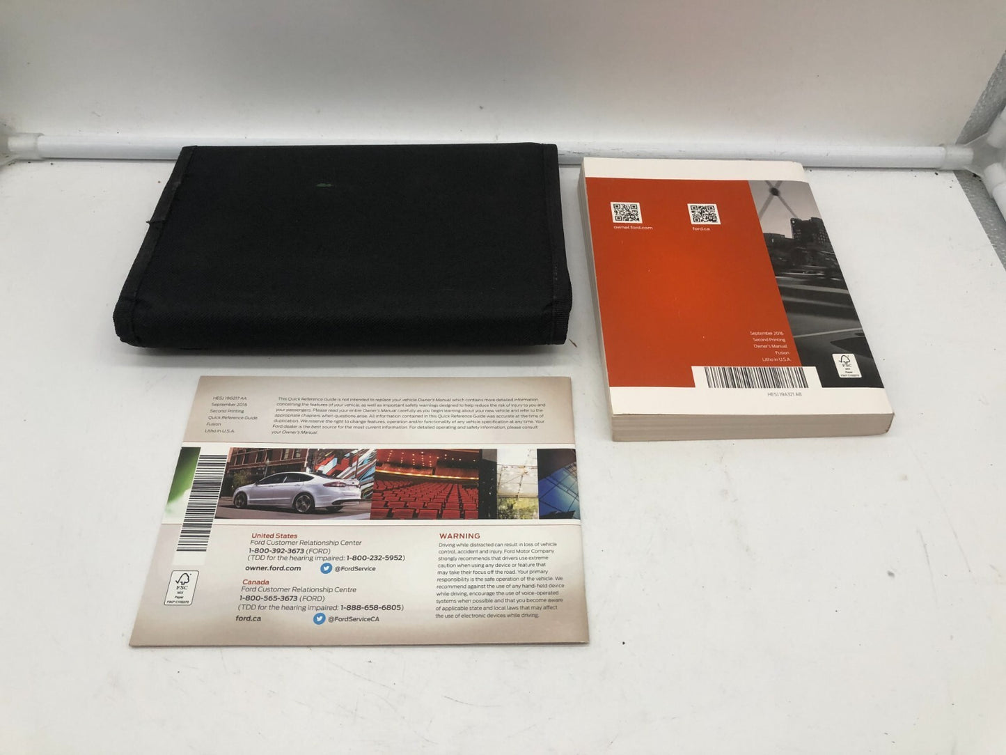 2017 Ford Fusion Owners Manual Set with Case OEM D03B67012