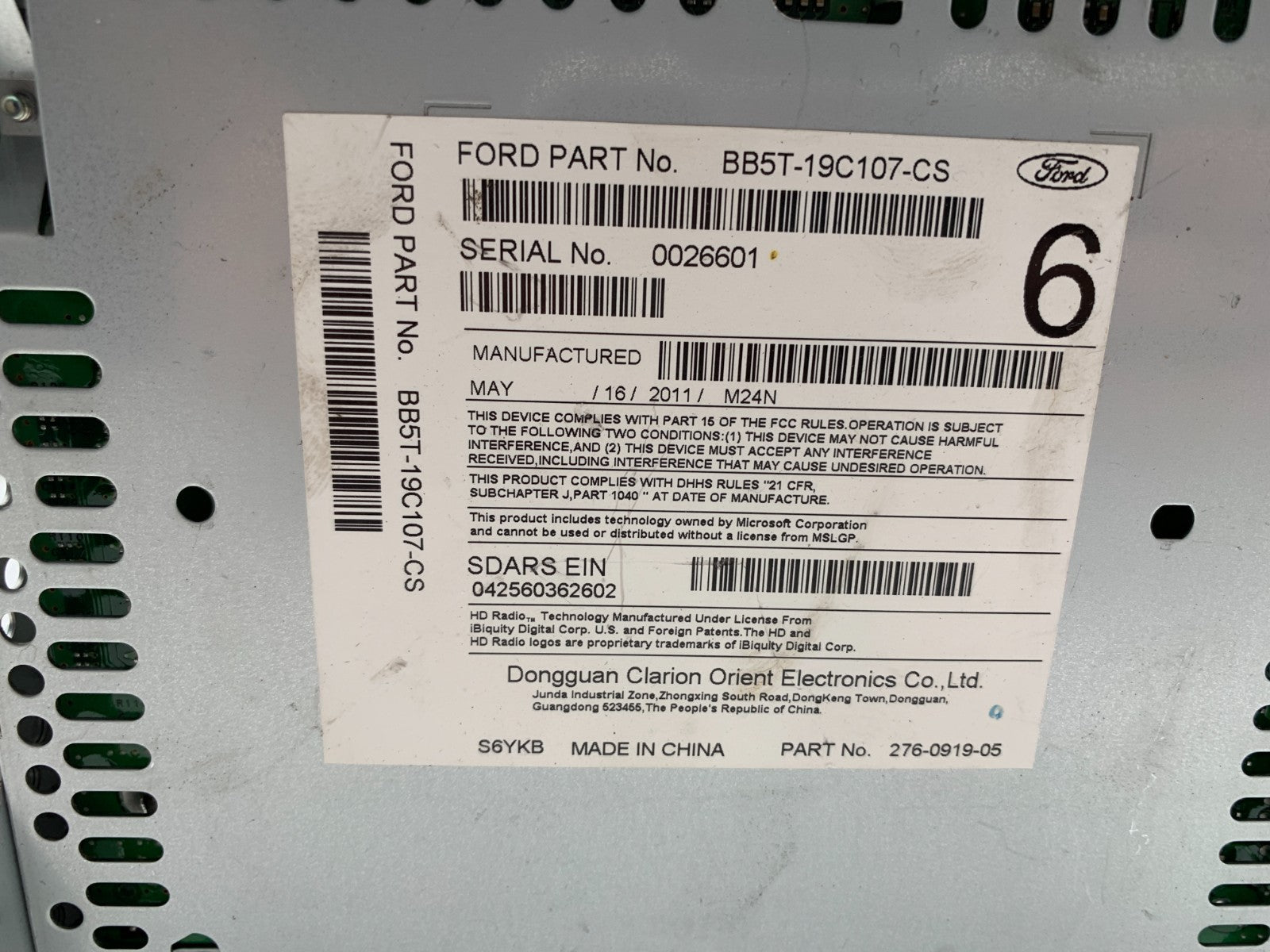 2011 Ford Explorer AM FM CD Player Radio Receiver OEM A01B30091
