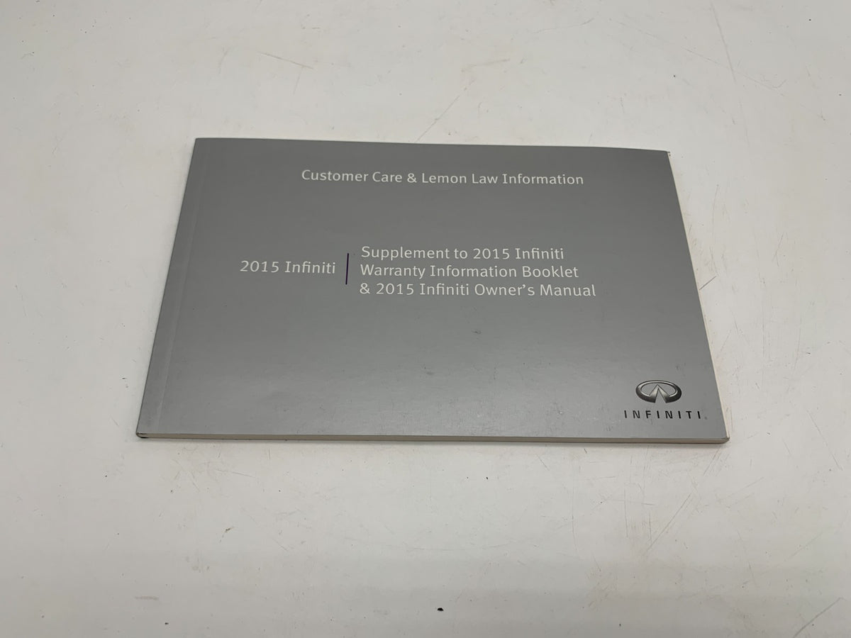 2015 Infiniti Q40 Q 40 Owners Manual Set OEM A01B01016
