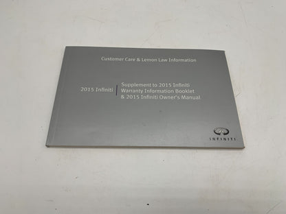 2015 Infiniti Q40 Q 40 Owners Manual Set OEM A01B01016