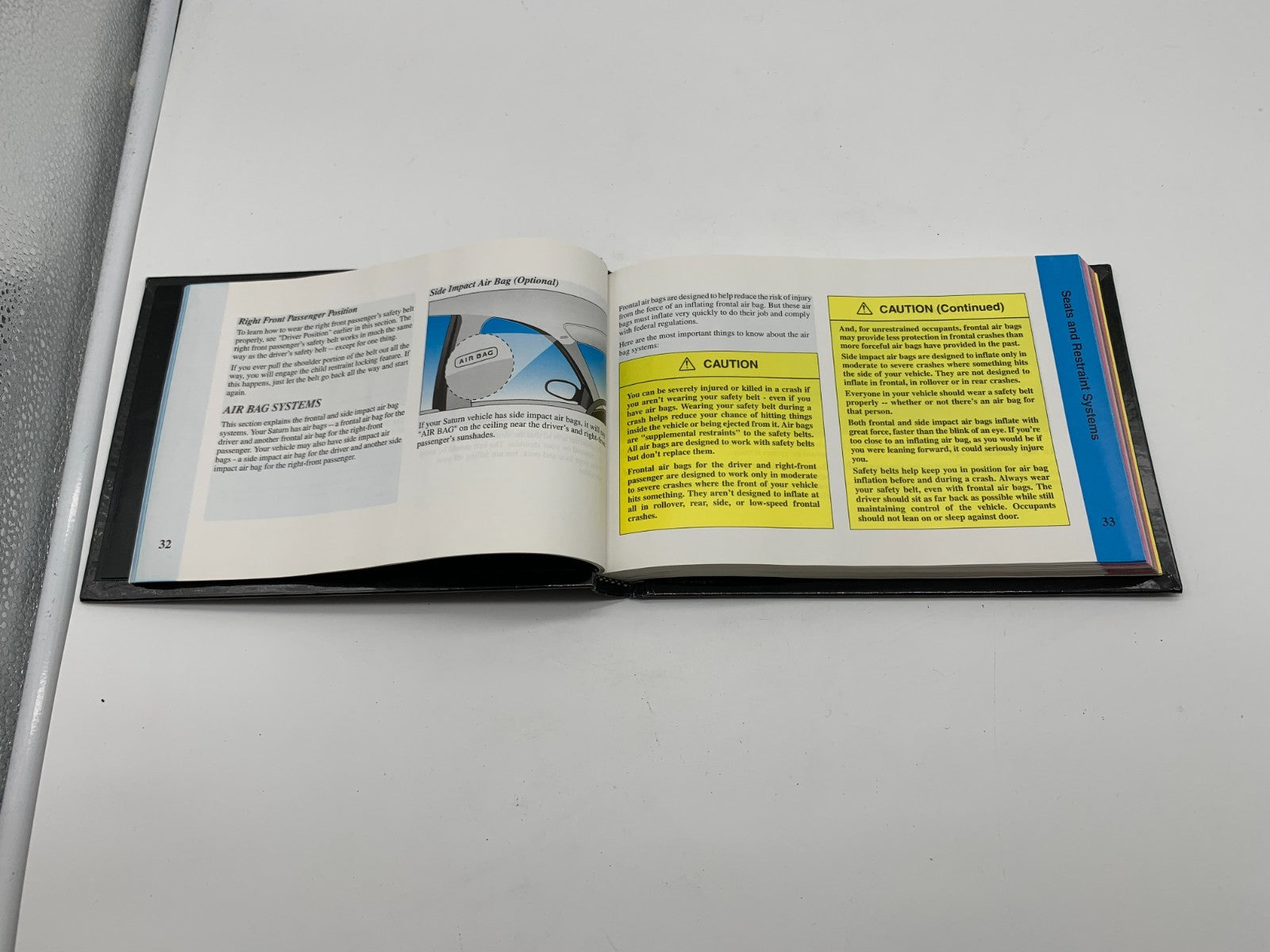 2001 Saturn S Series Owners Manual OEM E02B32058