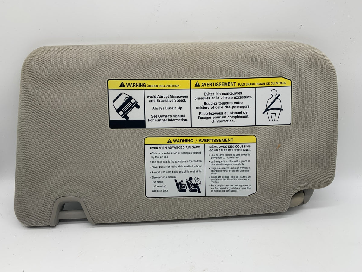 2014-2017 Nissan Rogue Passenger Sun Visor Gray Illuminated OEM A02B51078
