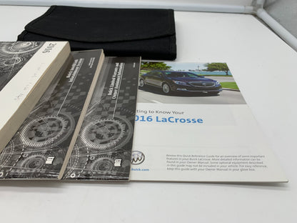 2016 Buick Lacrosse Owners Manual Set with Case OEM