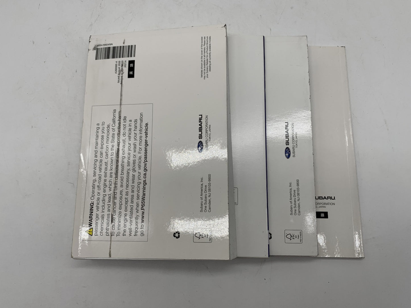 2021 Subaru Legacy Owners Manual Set with Case OEM R01B24033