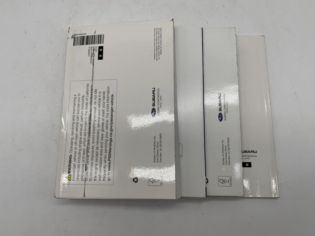 2021 Subaru Legacy Owners Manual Set with Case OEM R01B24033