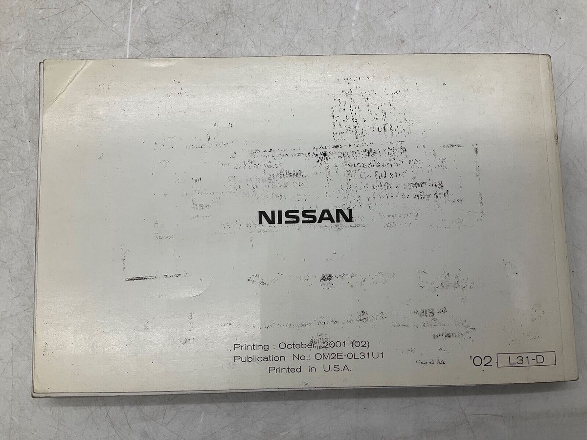 2002 Nissan Altima Owners Manual OEM D03B19006