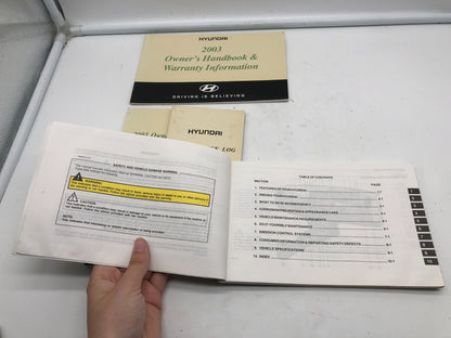 2003 Hyundai Accent Owners Manual Set OEM D02B03009