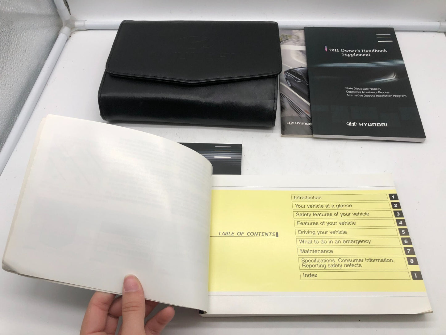 2011 Hyundai Sonata Owners Manual Set with Case OEM A02B03033