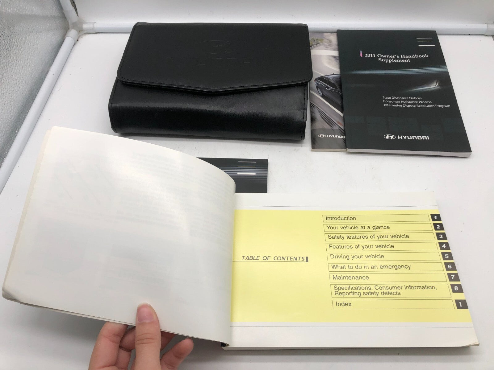 2011 Hyundai Sonata Owners Manual Set with Case OEM A02B03033