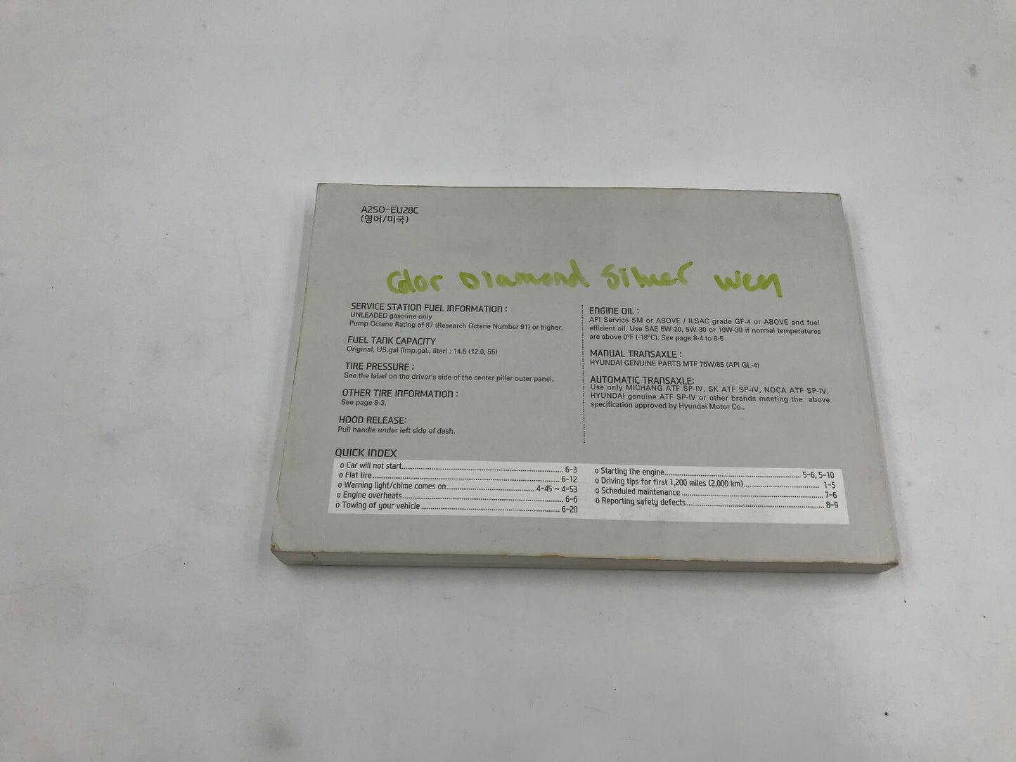 2013 Hyundai Tucson Owners Manual Set with Case OEM D01B29088