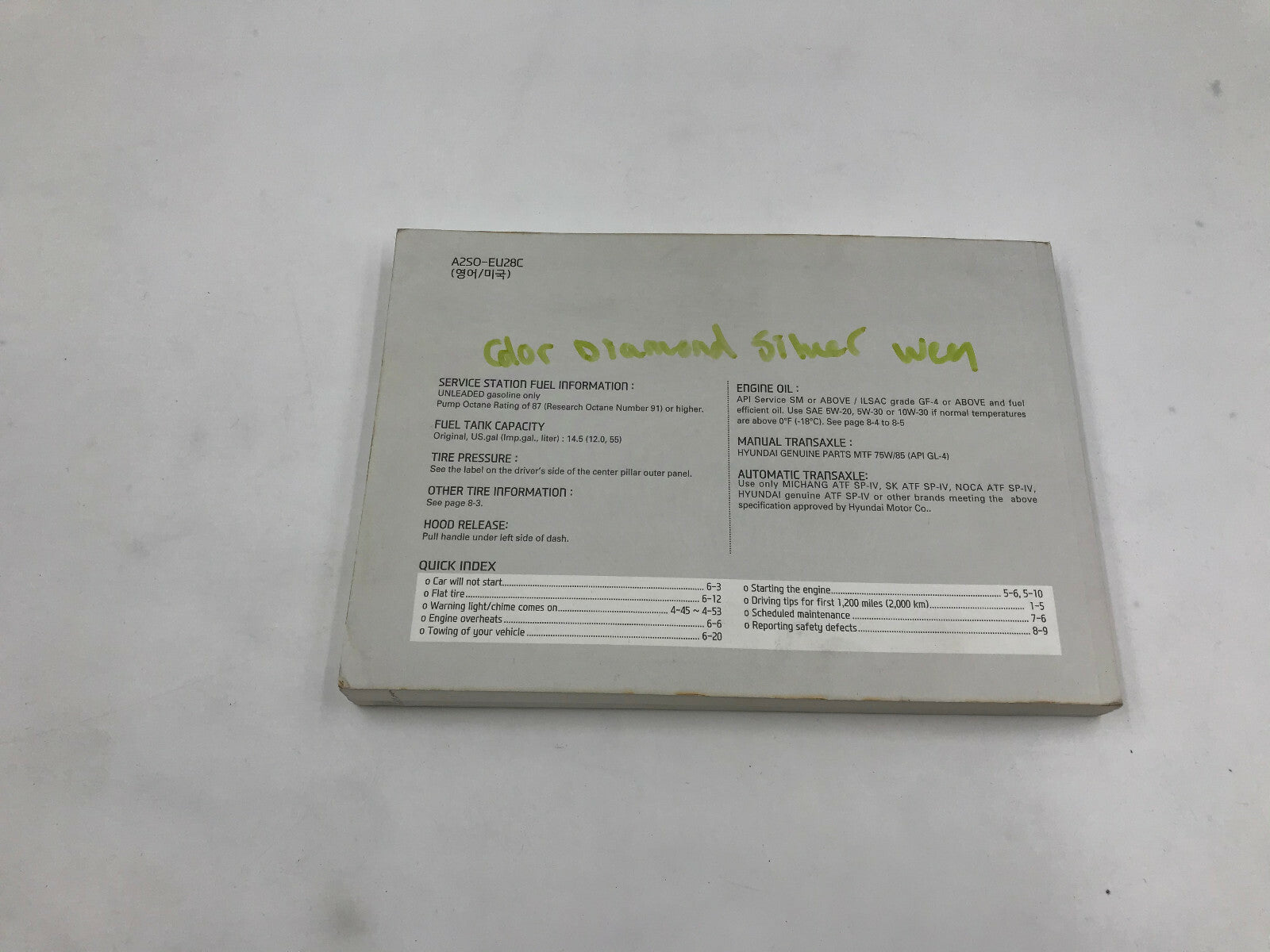 2013 Hyundai Tucson Owners Manual Set with Case OEM D01B29088