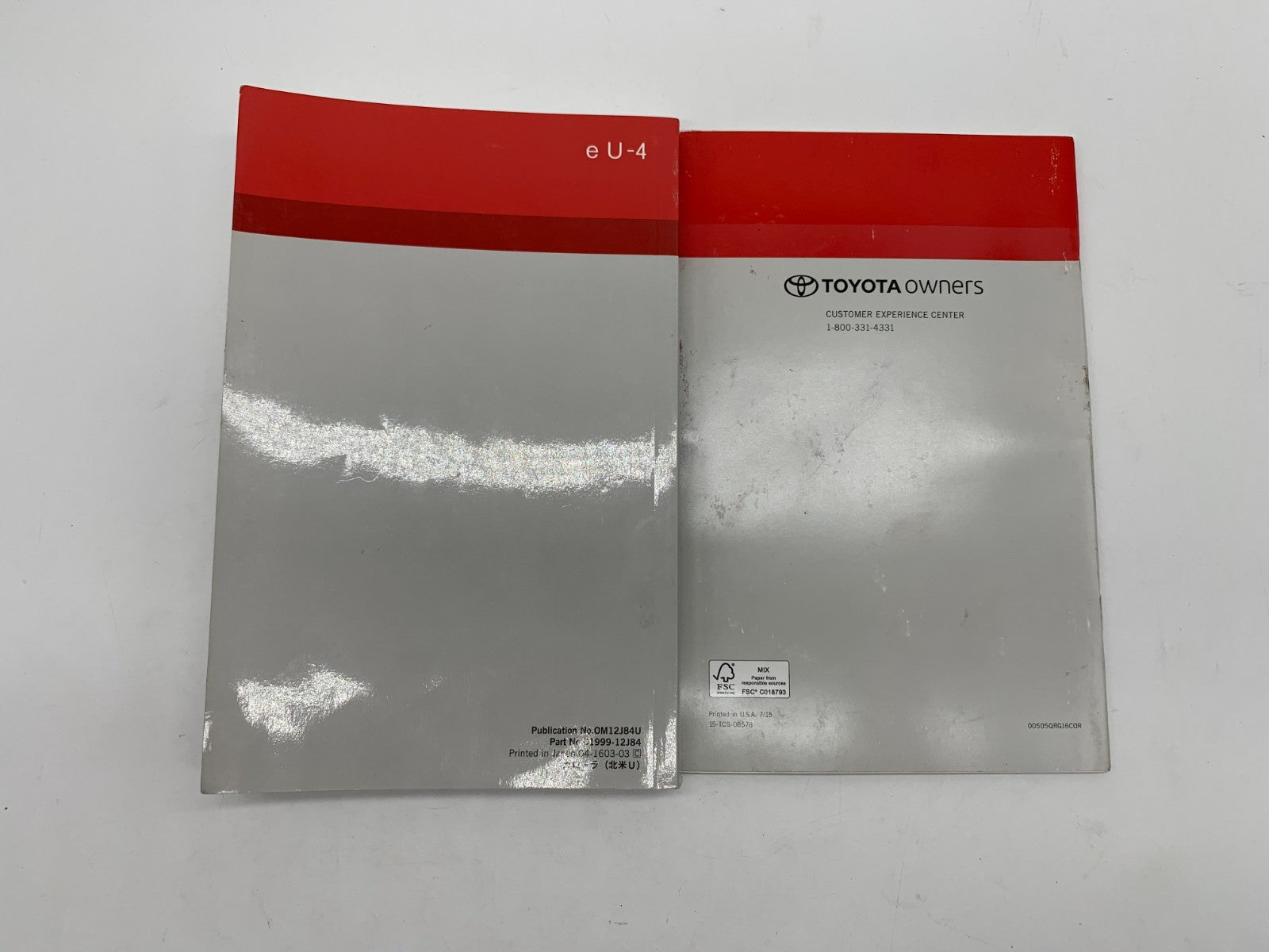 2016 Toyota Corolla Owners Manual Set OEM D01B66014