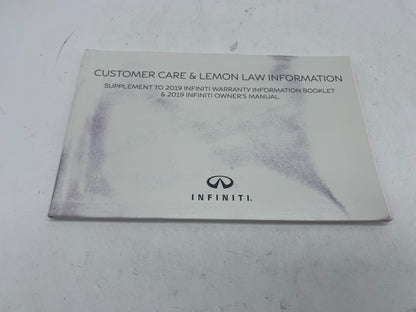 2019 Infiniti QX50 QX 50 Owners Manual Set with Case OEM