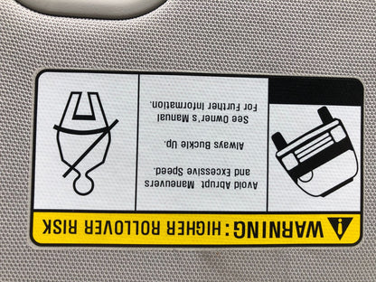2013-2019 Hyundai Santa Fe Driver Sun Visor Gray OEM A02B04001