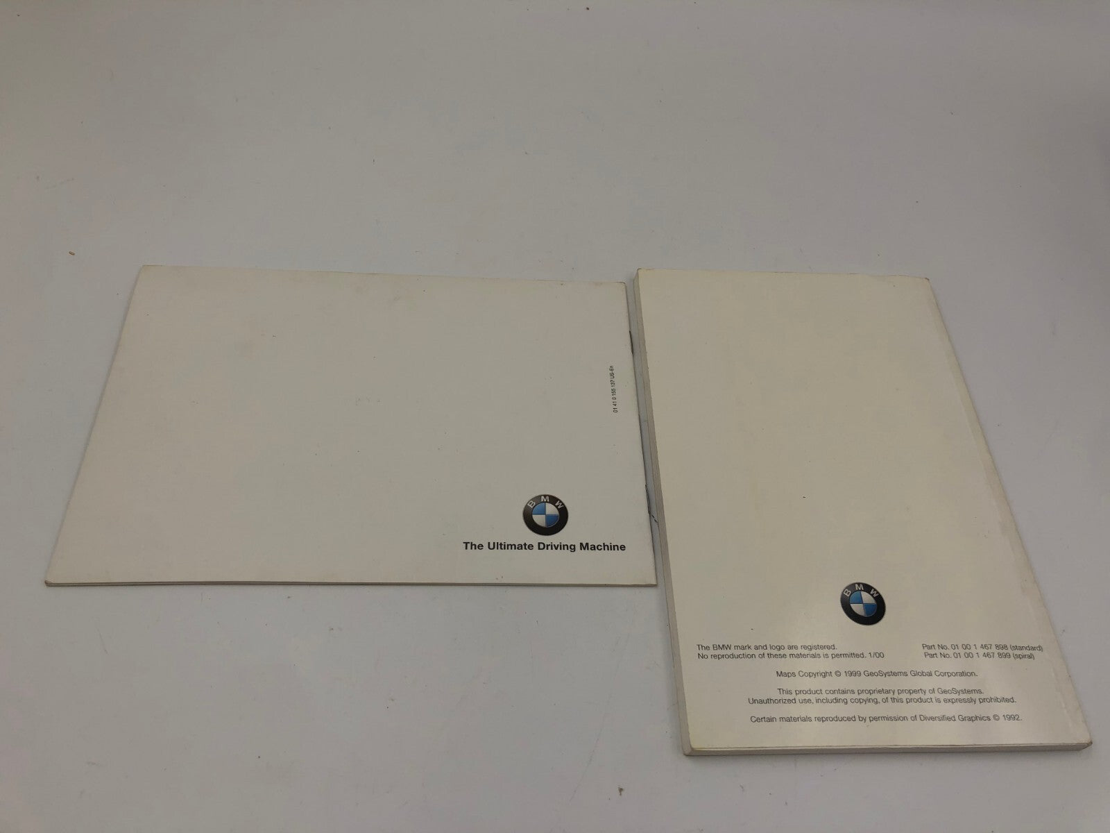 2001 BMW 320i 3 Series Owners Manual Set OEM C03B23045