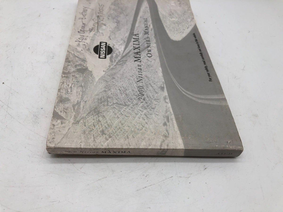 2000 Nissan Maxima Owners Manual OEM B03B17013