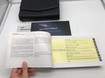 2015 Kia Optima Owners Manual Set with Case OEM D02B66013