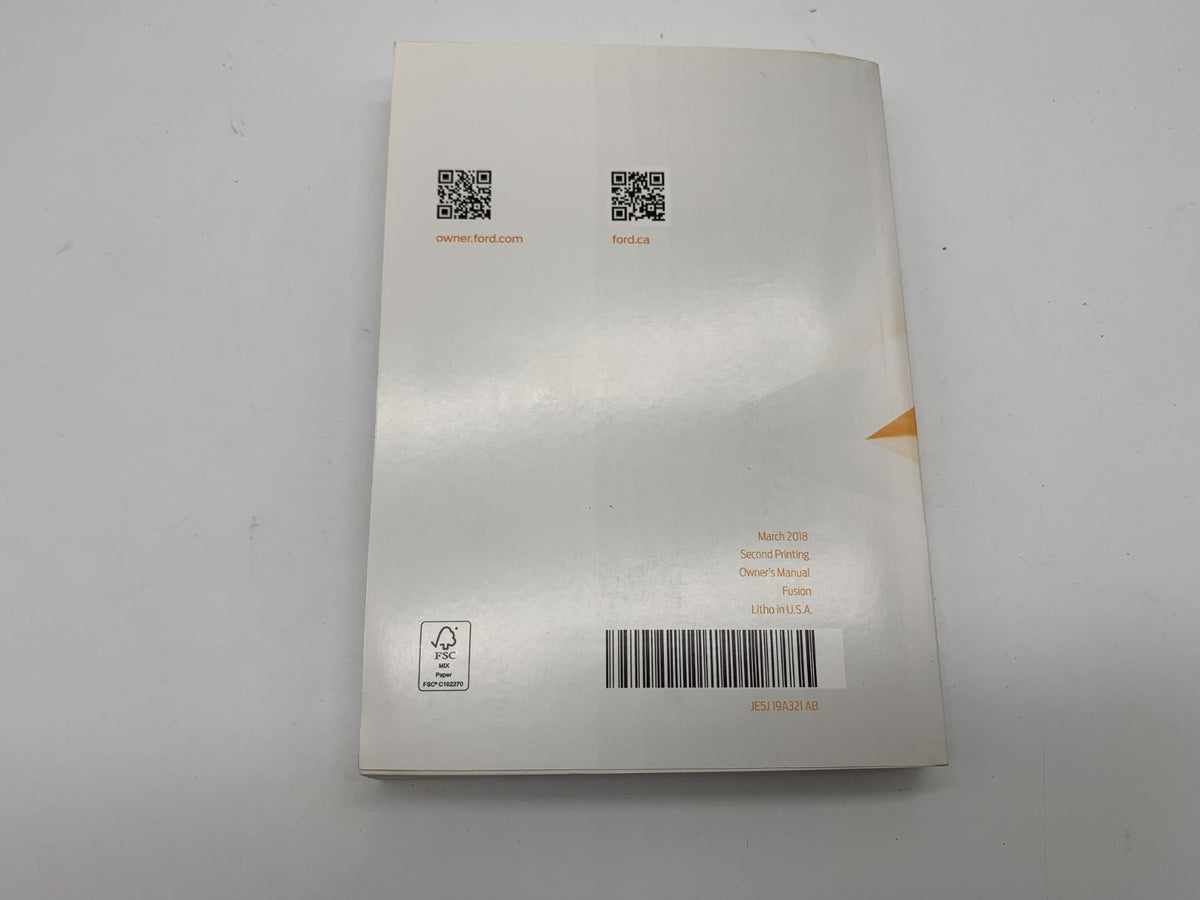 2018 Ford Fusion Owners Manual Set with Case OEM C03B65012