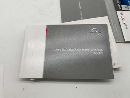 2016 Nissan Sentra Owners Manual Set with Case OEM B04B55052