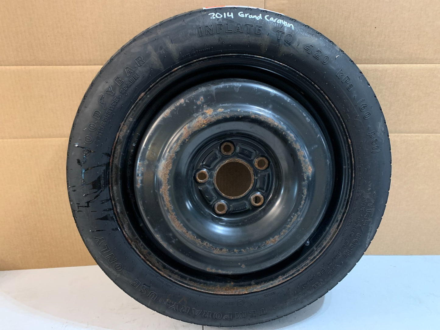 2012-2020 Dodge Grand Caravan 17" Spare Tire Compact Donut T145/80D17