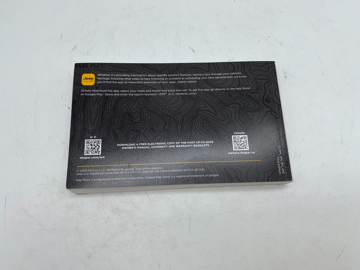 2021 Jeep Grand Cherokee Owners Manual OEM A03B43012