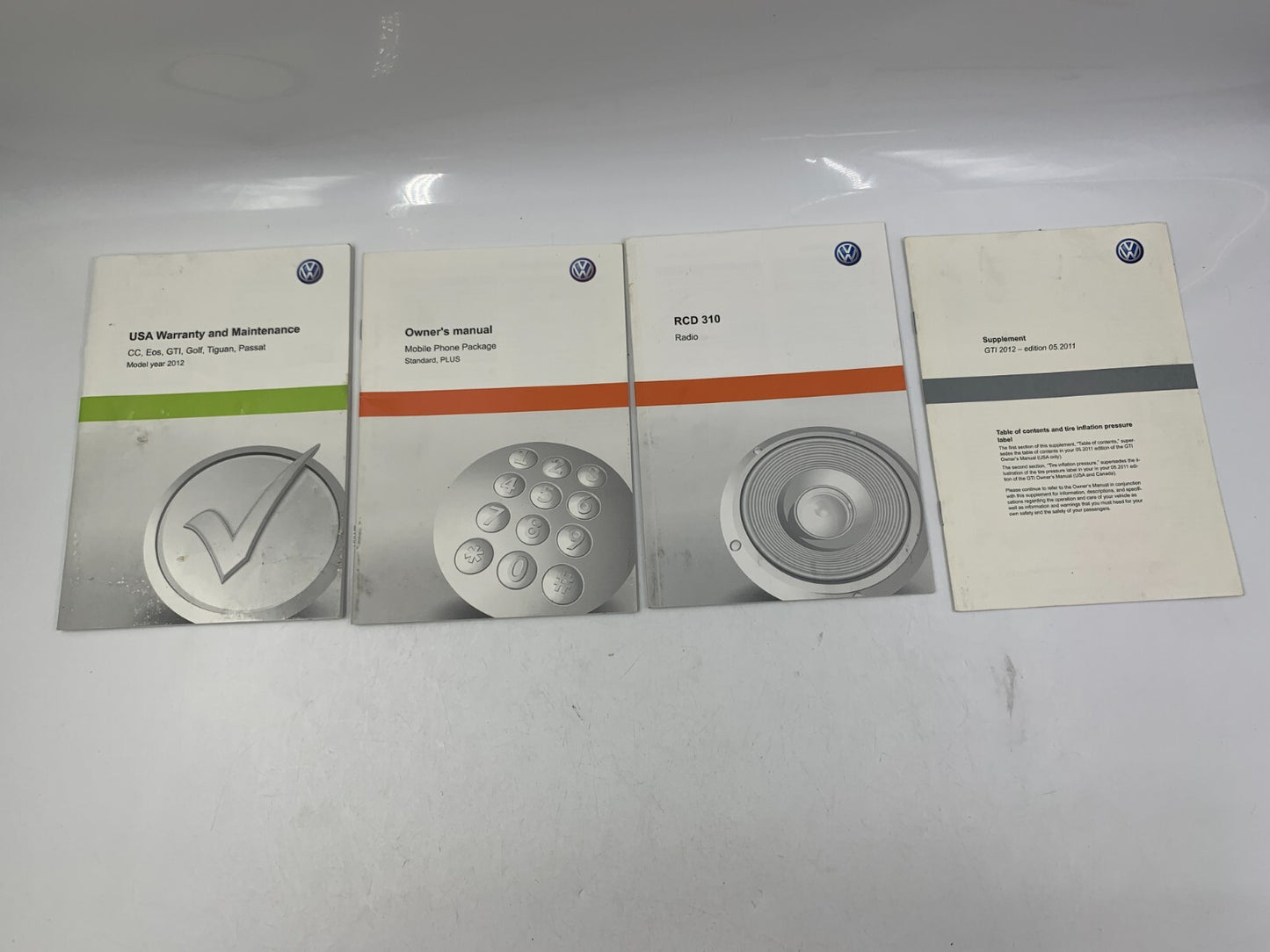 2012 Volkswagen Jetta GTI Owners Manual Set with Case OEM E01B57007