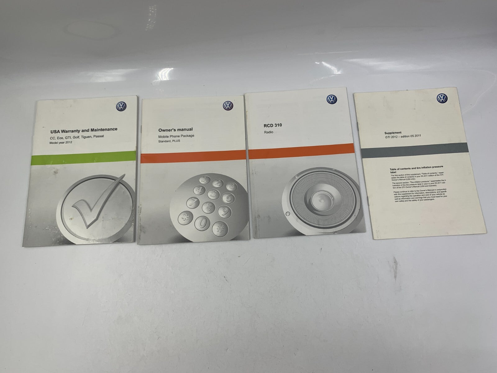 2012 Volkswagen Jetta GTI Owners Manual Set with Case OEM E01B57007