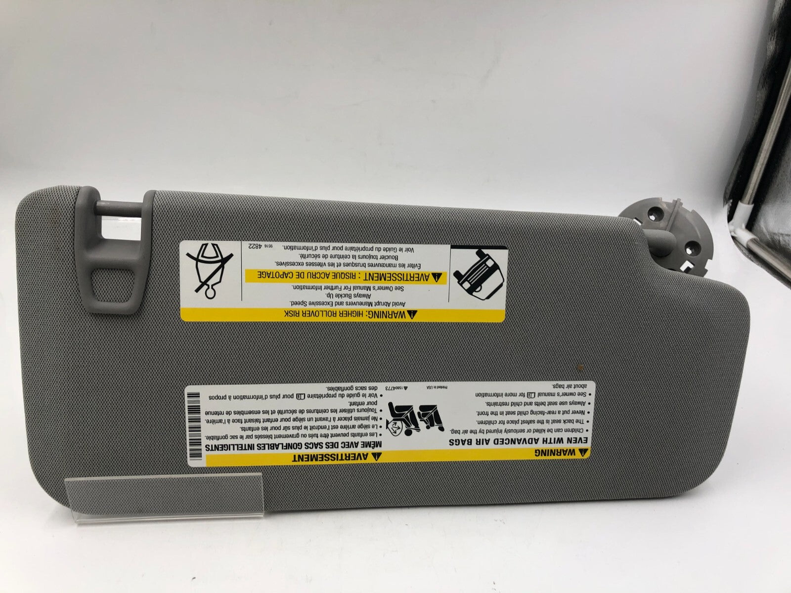 2017-2021 Chevrolet Trax Driver Sun Visor Gray OEM B02B05050