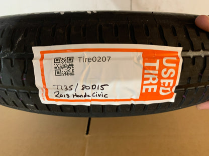 2010-2015 Honda Civic 15" Spare Tire Compact Donut OEM T135/80D15