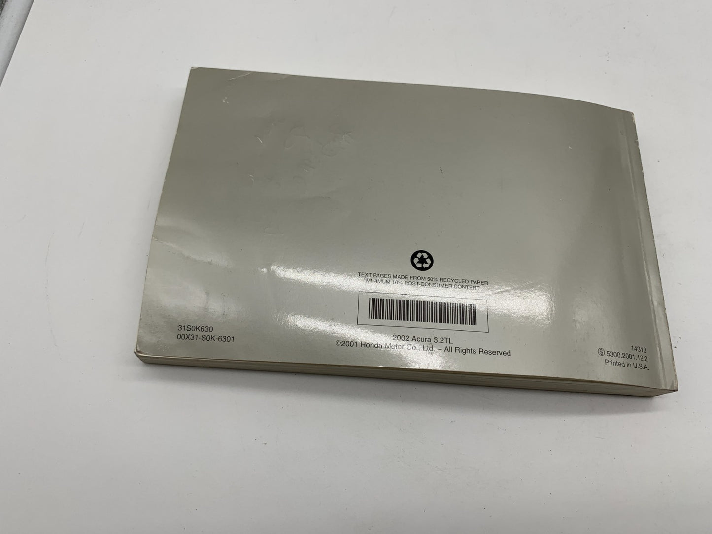 2002 Acura TL Owners Manual OEM C01B35004
