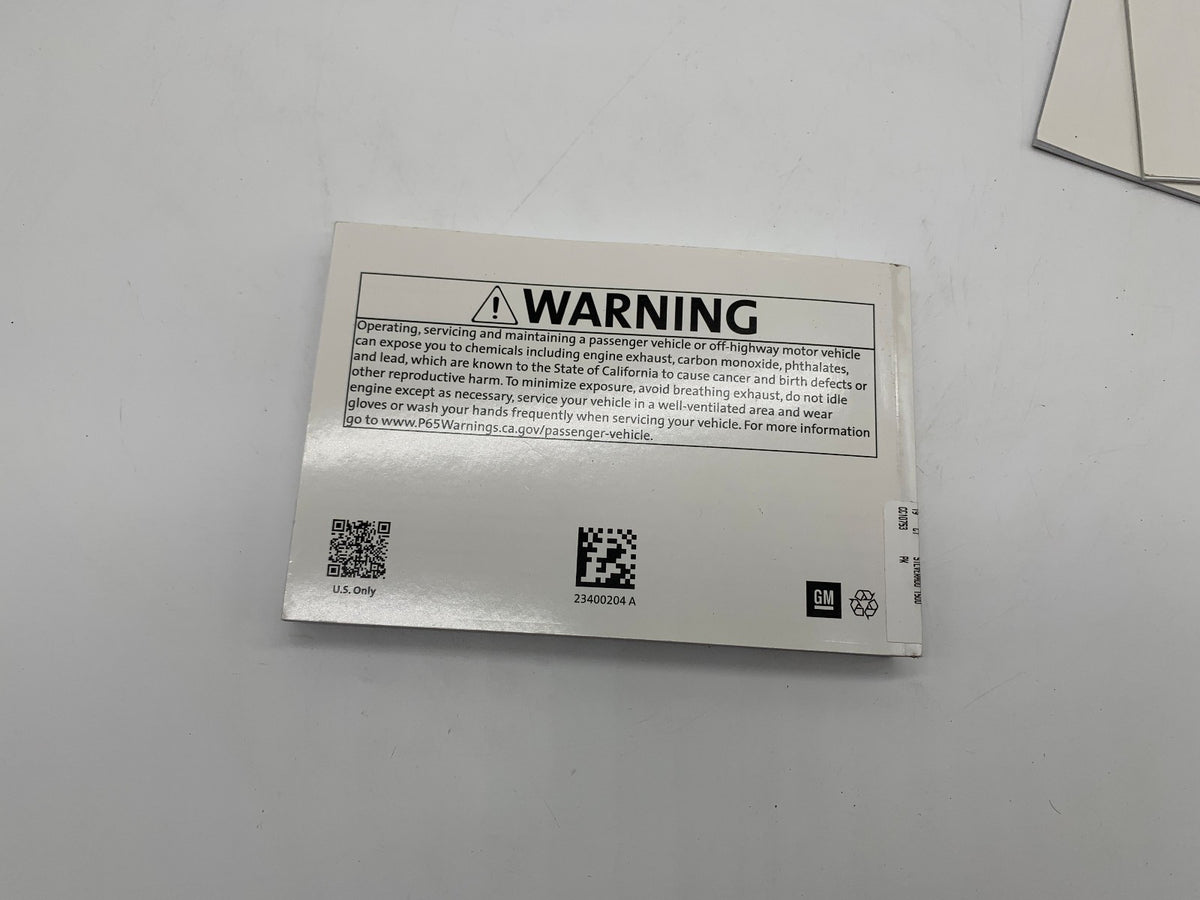 2019 Chevy Silverado Owners Manual Set OEM R01B03021