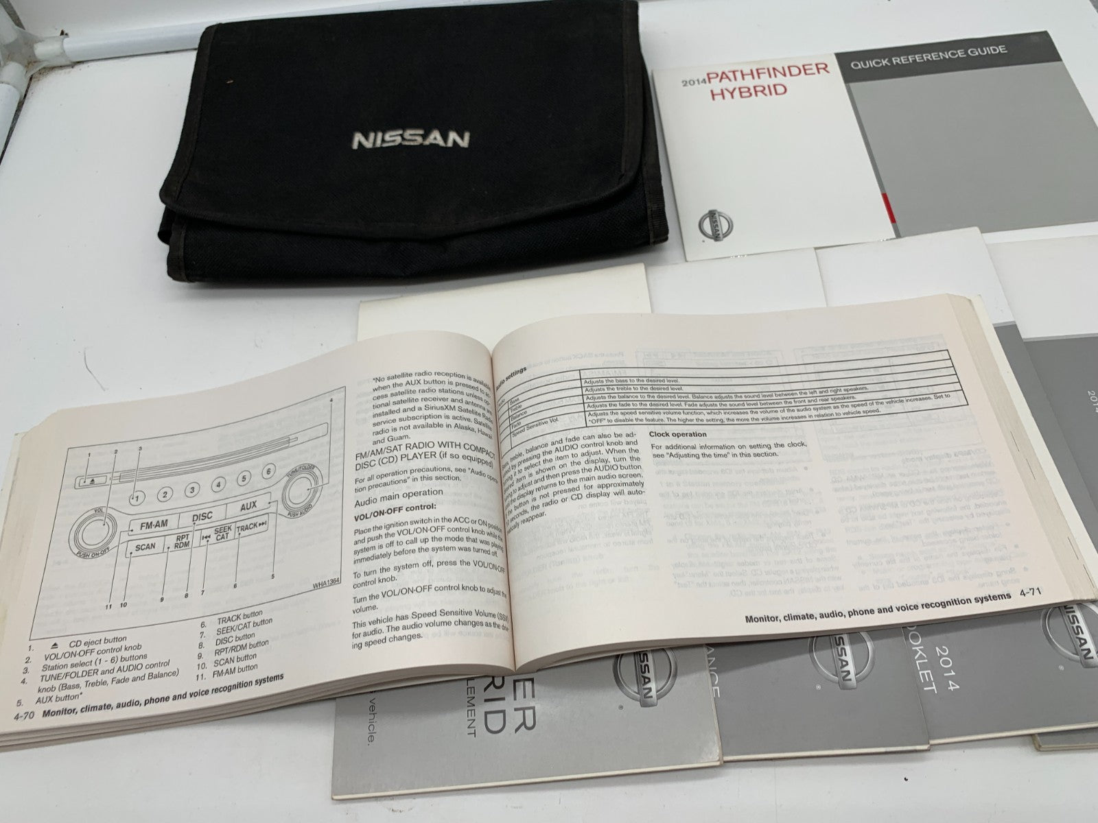 2014 Nissan Pathfinder Owners Manual Set with Case OEM D01B64009
