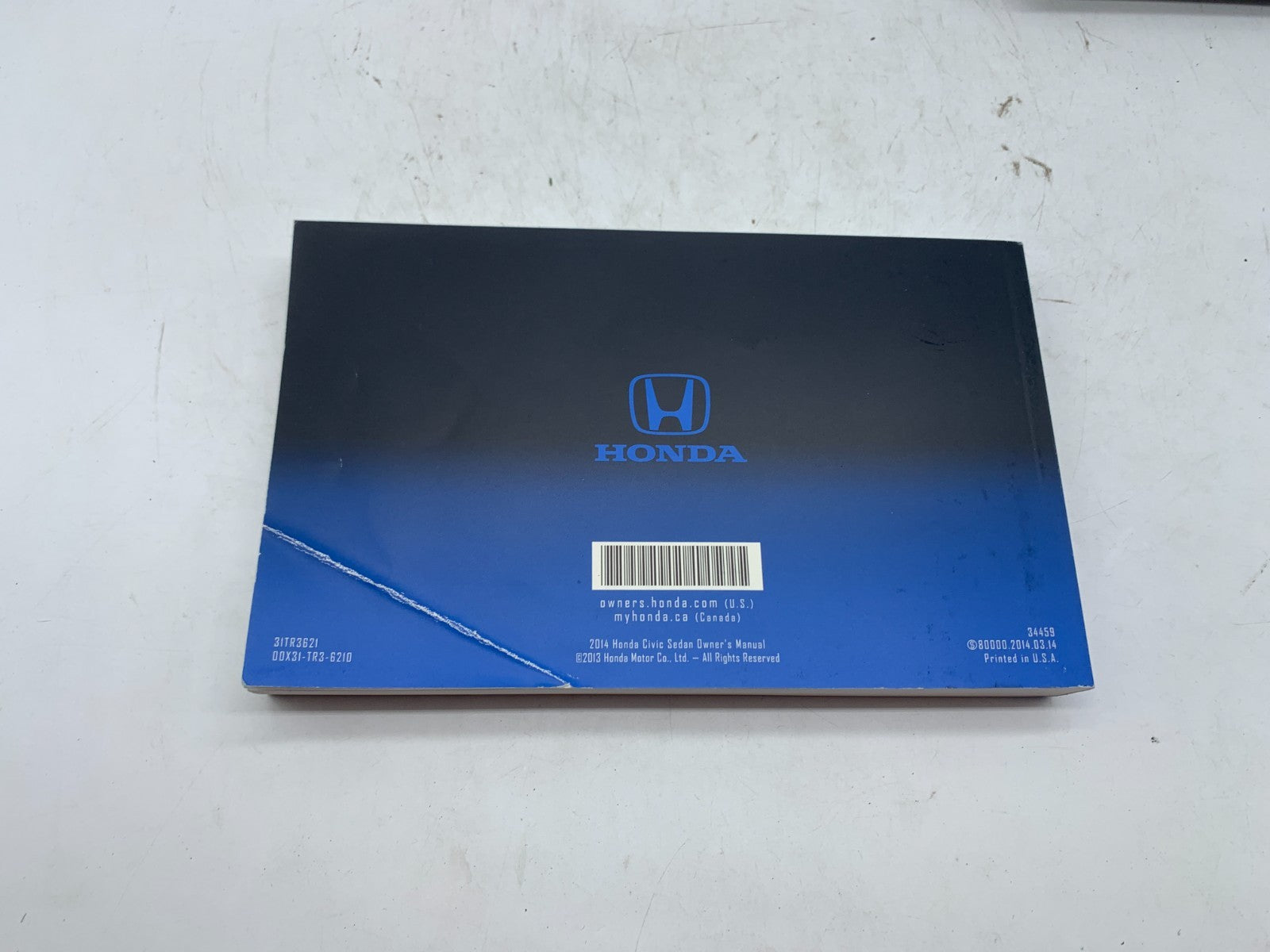 2014 Honda Civic Sedan Owners Manual Set with Case OEM A03B44002