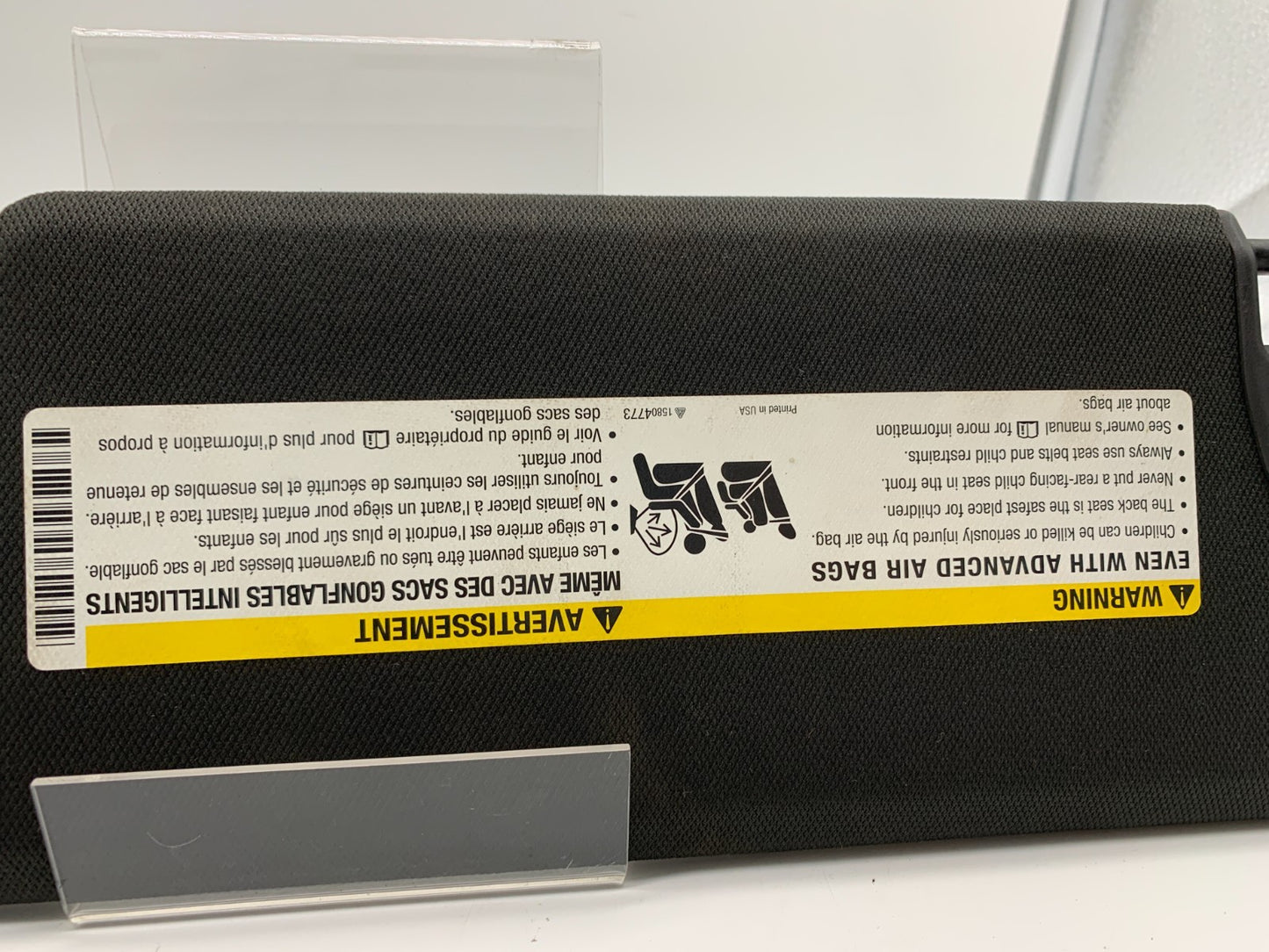 2016-2021 Chevrolet Camaro Passenger Sun Visor without Illumination Black OEM