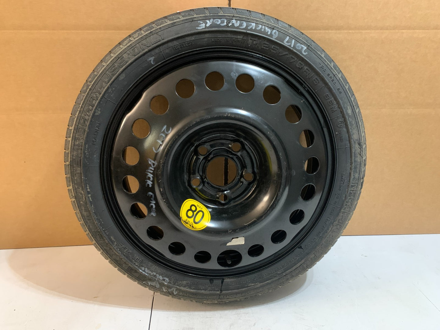 2013-2022 Buick Encore 16" Spare Tire Wheel Compact Donut Emergency T125/70R16