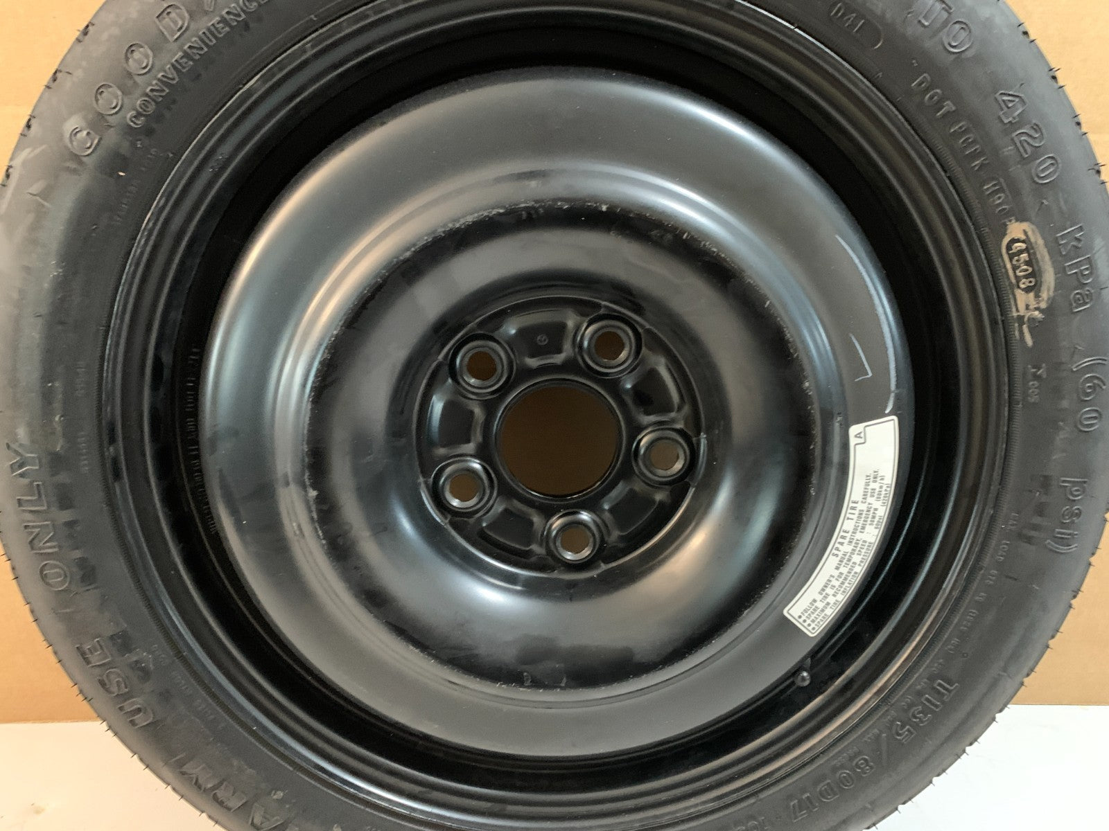 2005-2010 Honda Odyssey 17" Spare Tire Wheel Compact Donut T135/80D17