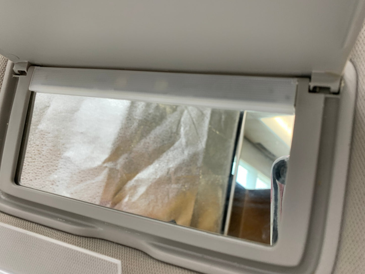 2014-2019 Infiniti Q70 Driver Sun Visor Gray Illuminated OEM D02B07017