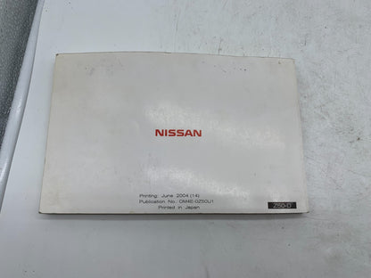2004 Nissan Murano Owners Manual OEM B03B39008