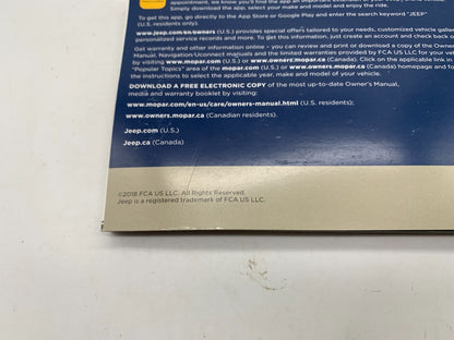 2018 Jeep Compass Owners Manual Set with Case OEM D01B37015