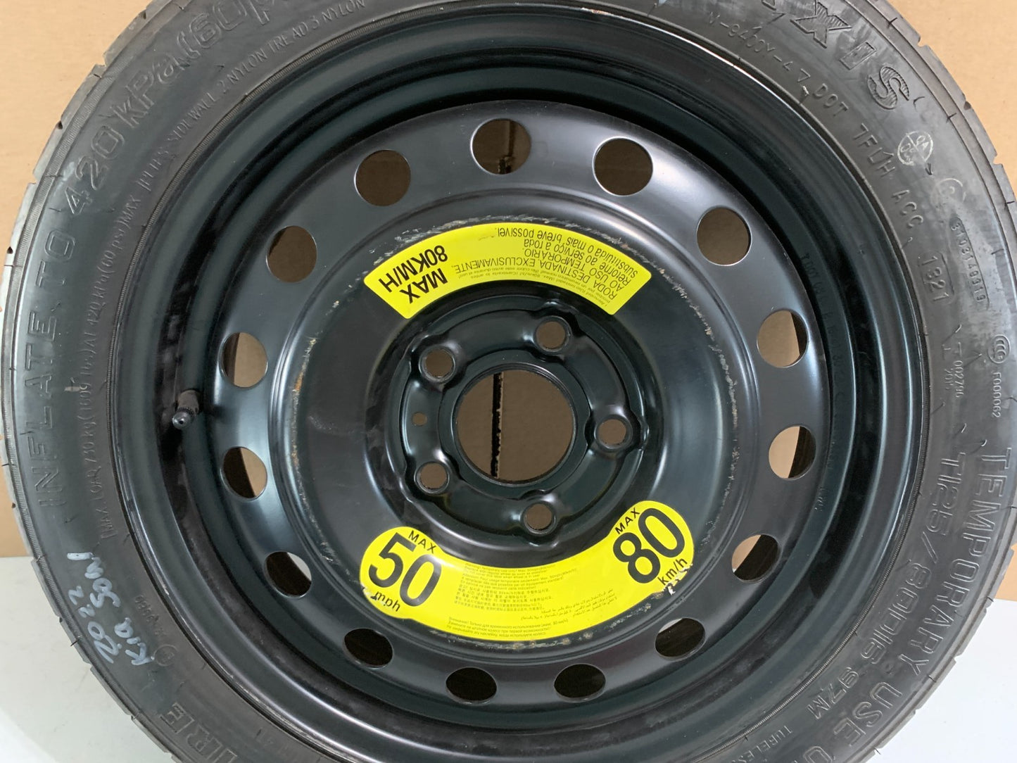 2014-2025 Kia Soul Spare Tire 16" Compact Donut T125/80D16