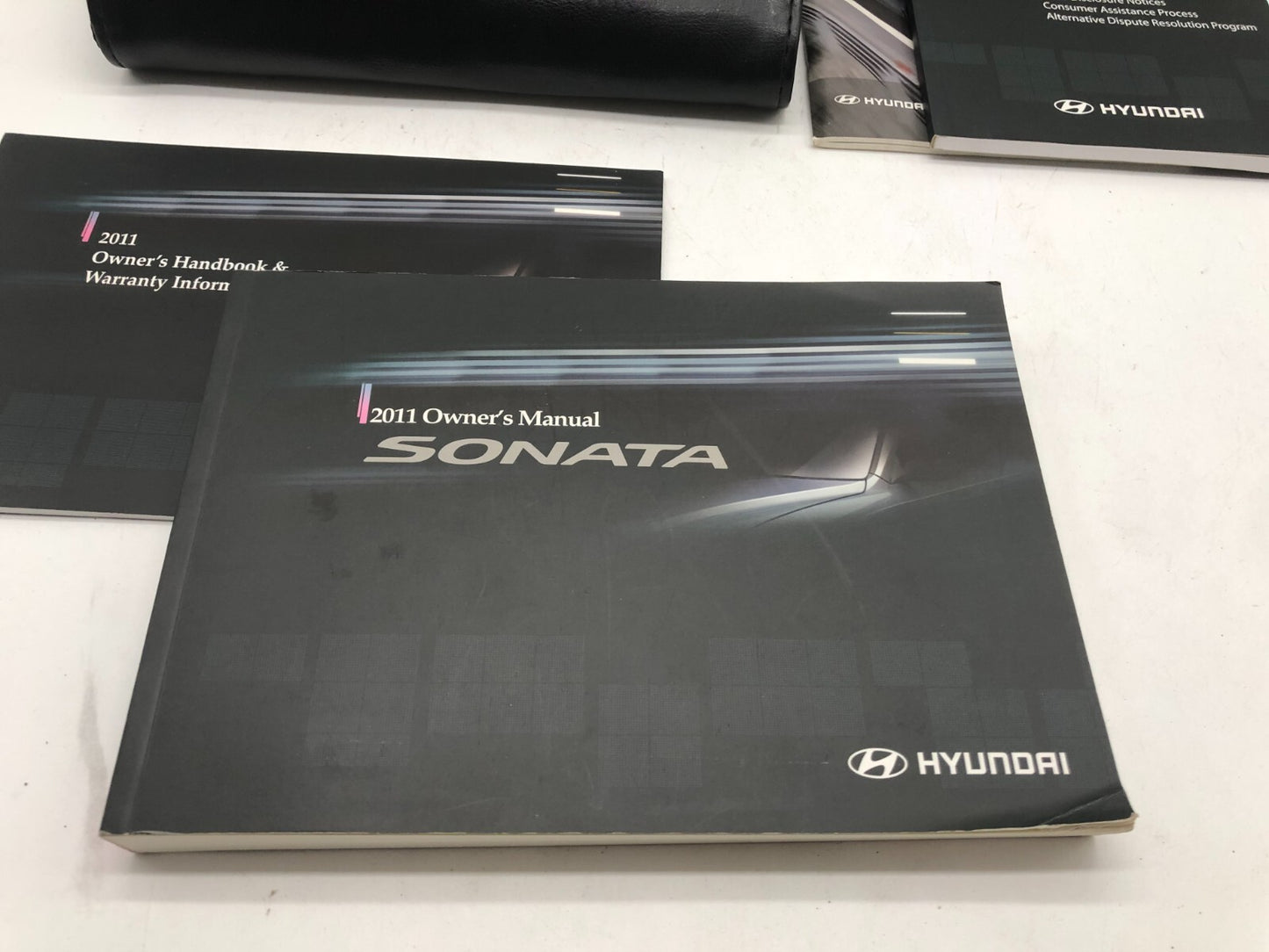 2011 Hyundai Sonata Owners Manual Set with Case OEM A02B03033