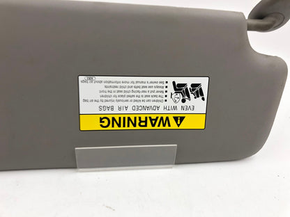 2012-2015 Honda Civic Driver Sun Visor Sunvisor Gray OEM E02B62002