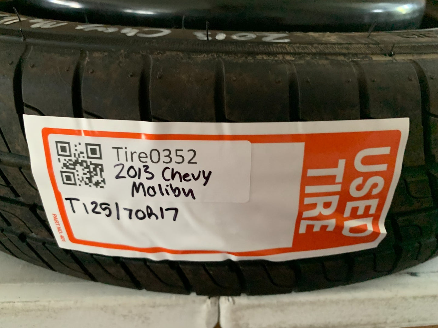 2013-2016 Chevrolet Malibu 17" Spare Tire with Jack Kit Compact Donut T125/70R17