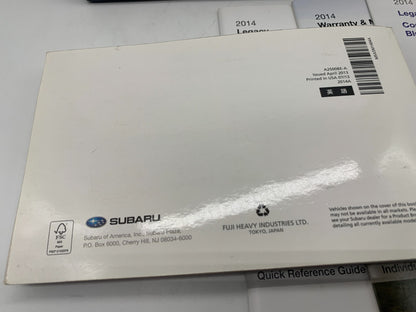 2014 Subaru Legacy Outback Owners Manual Set with Case OEM A02B50024