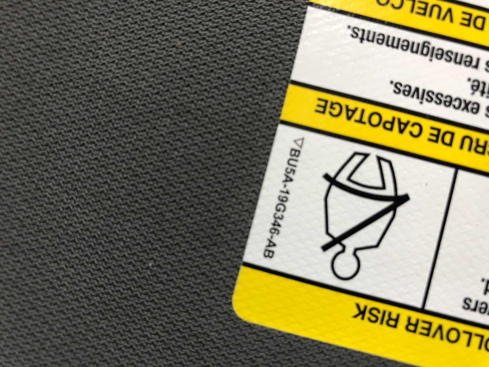 2011-2014 Ford F-150 Driver Sun Visor Gray OEM B03B50054