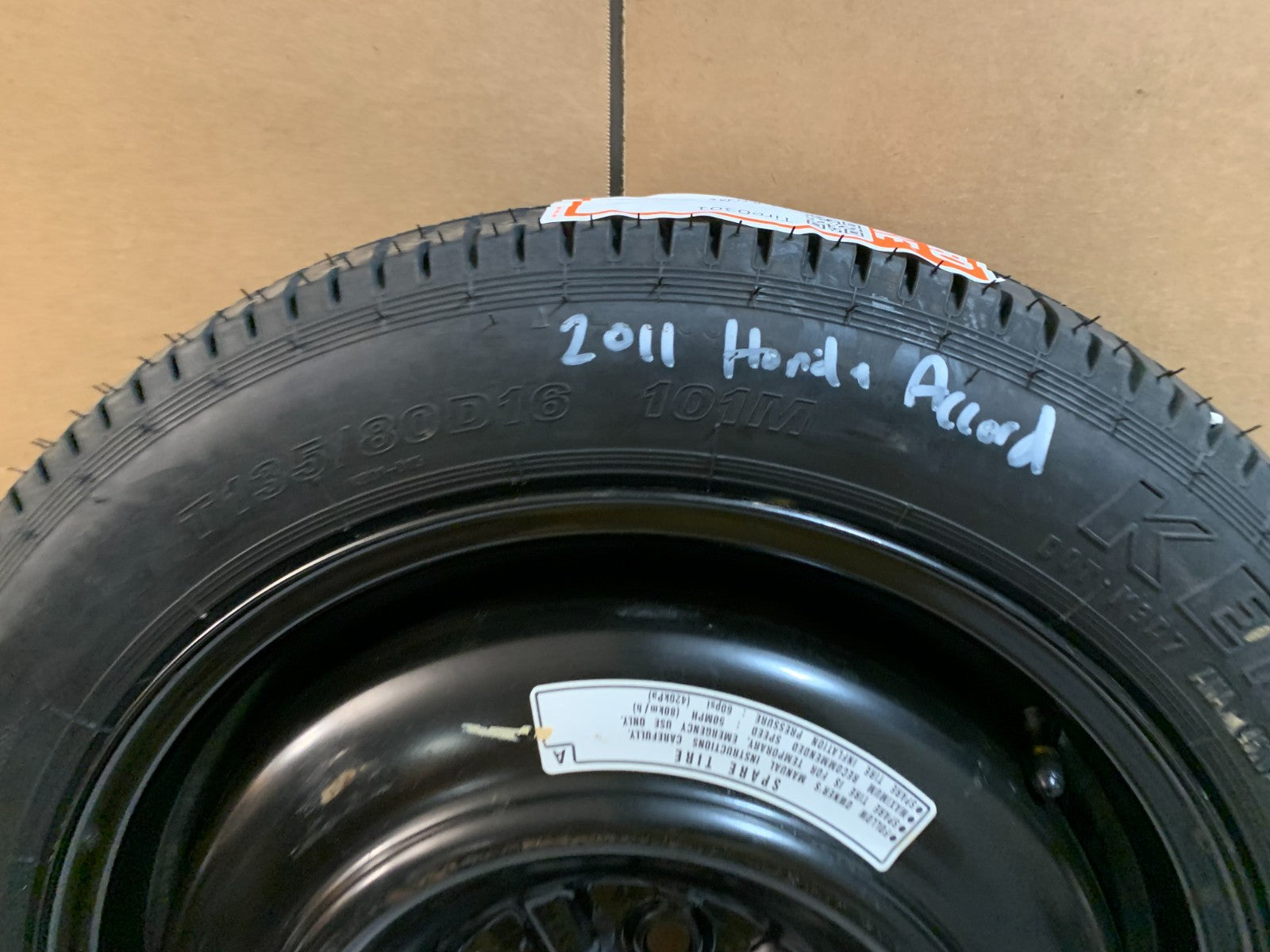 2008-2012 Honda Accord 16" Spare Tire Compact Donut T135/80D16